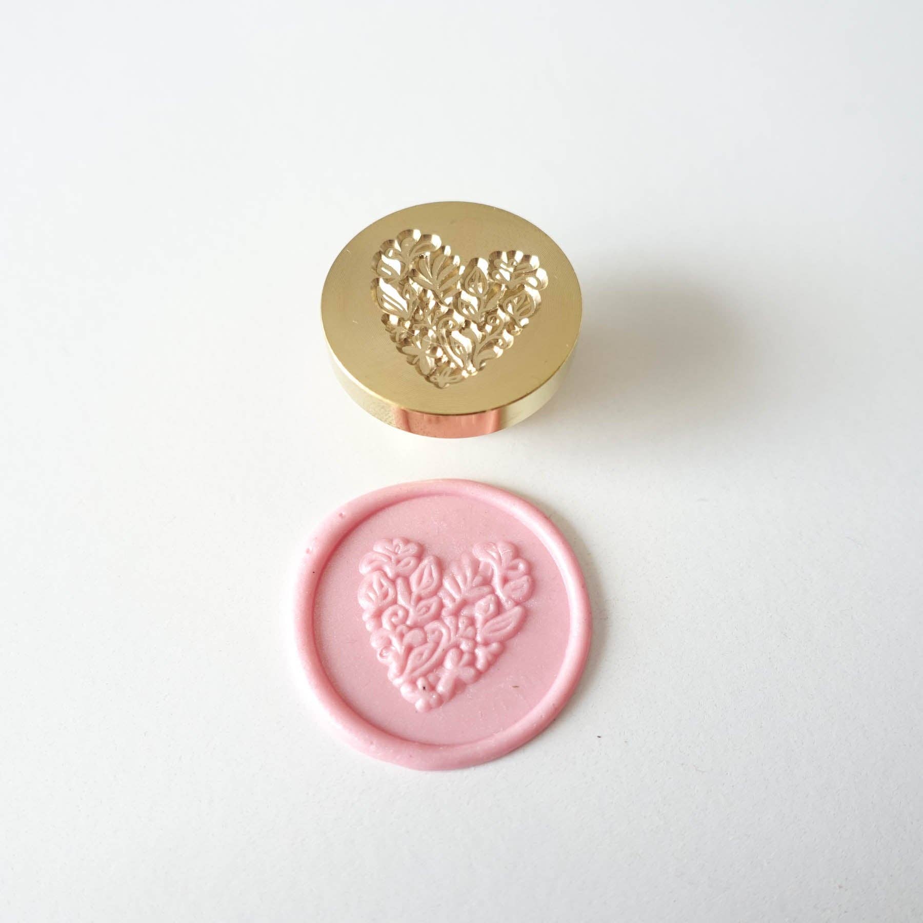 Fiona Ariva – wholesale Rubber/decorative stamp – Botanical Floral Love Heart wax seal stamp, wax seal kit or8