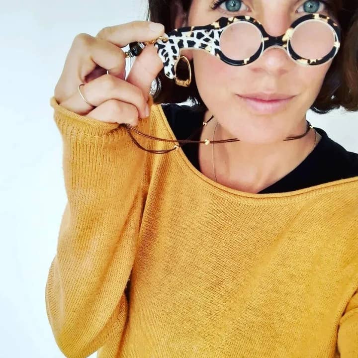 Flippanlook – wholesale Locket necklace – Pendant-Glasses Giraffe