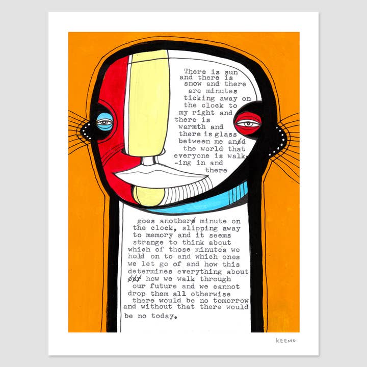 Poem Heart Unique Modern Art Print Abstract Type Kind Words for wholesale by Keemo Gallery