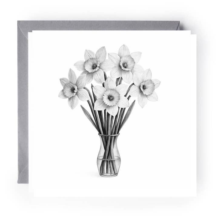 Daffodil Greeting Card for wholesale by Libra Fine Arts