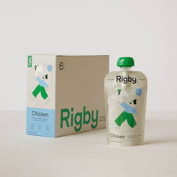 Rigby - Wholesale Pet Treats - Dog - Organic Chicken Squeeze Pouch for Dogs - 6 Pack0