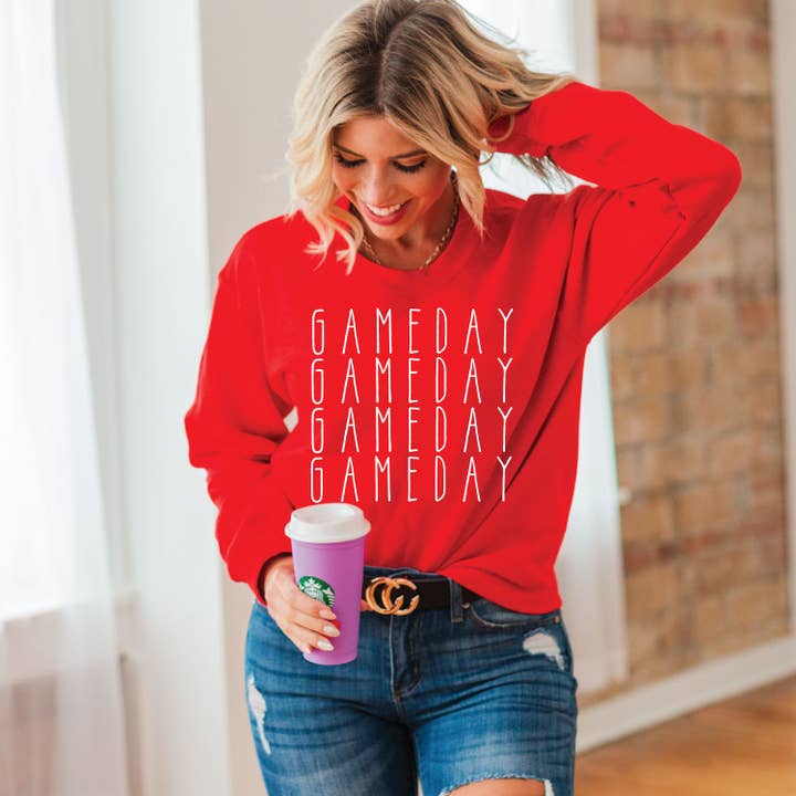 Gameday stack sweatshirt for wholesale by Makayla Grace