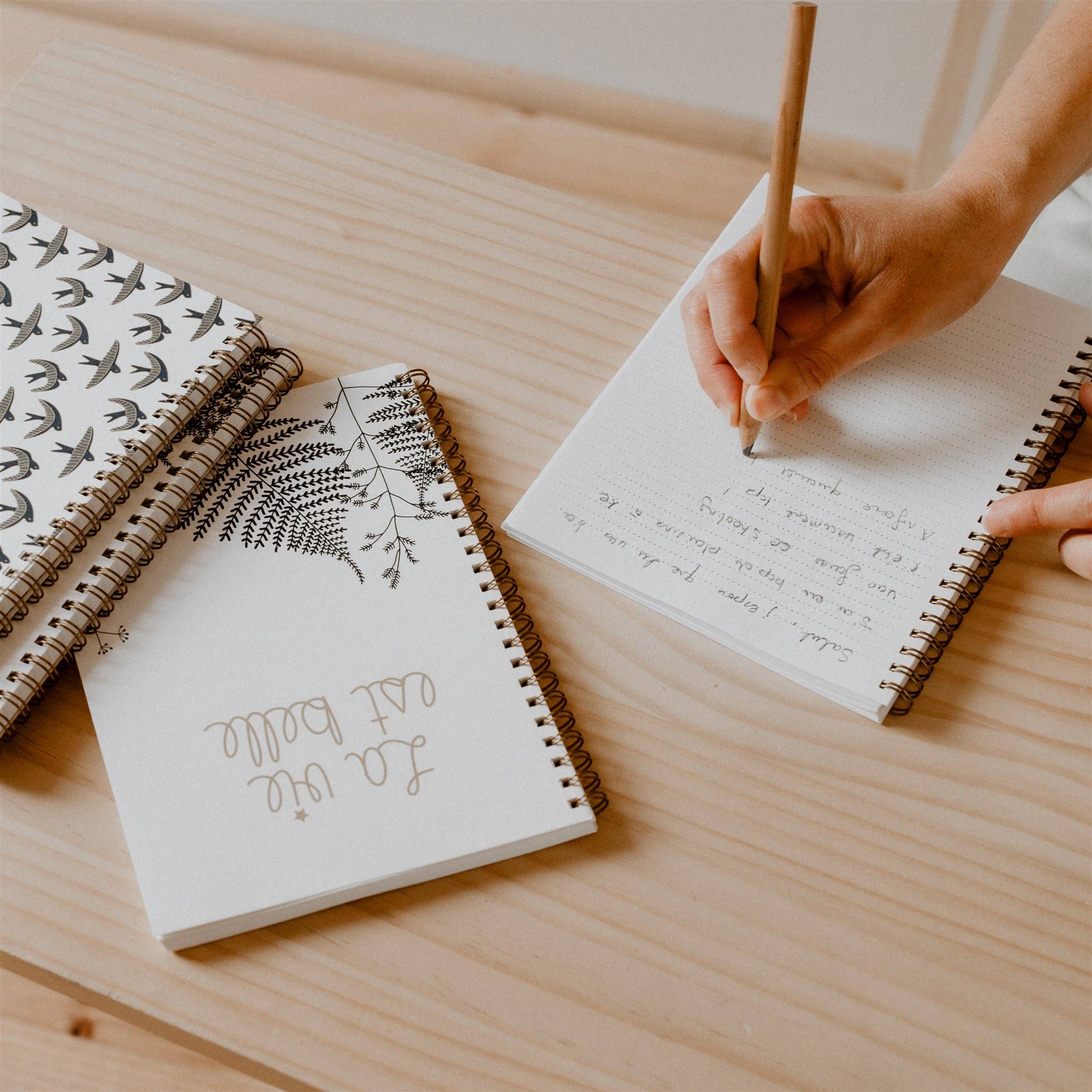 Les Petites Hirondelles - Wholesale Notebook - Spiral notebook - Life is beautiful4