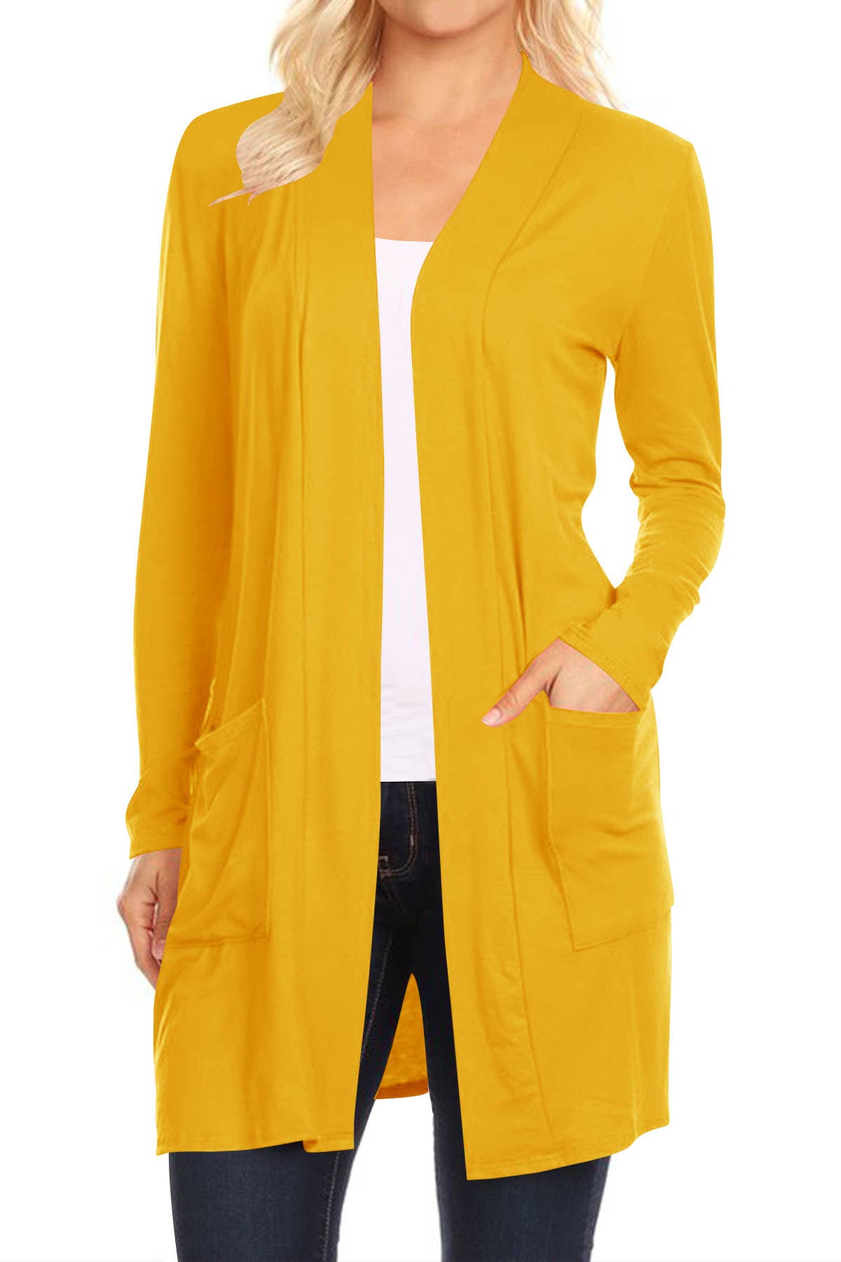 MOA COLLECTION - Wholesale Cardigan - Women's - Casual Solid Open Front Basic Cardigan Jacket10