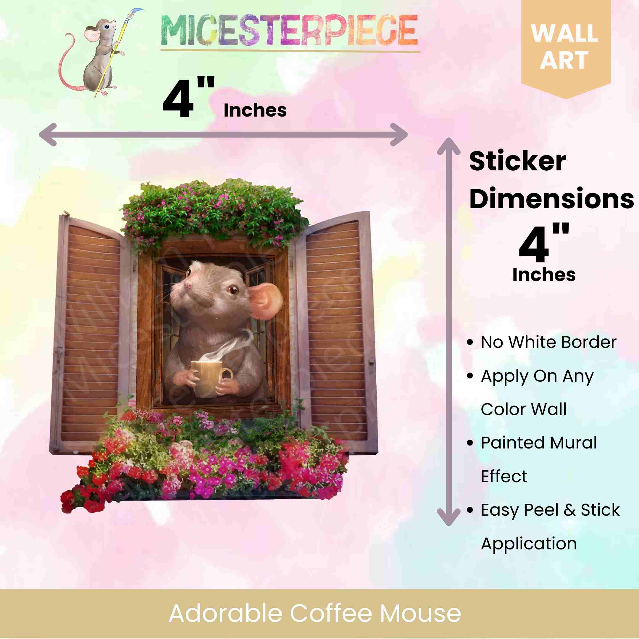 Micesterpiece - Wholesale Wall Decal/Stickers - 3D Coffee Mouse Hole Wall Sticker Decal - Micesterpiece4