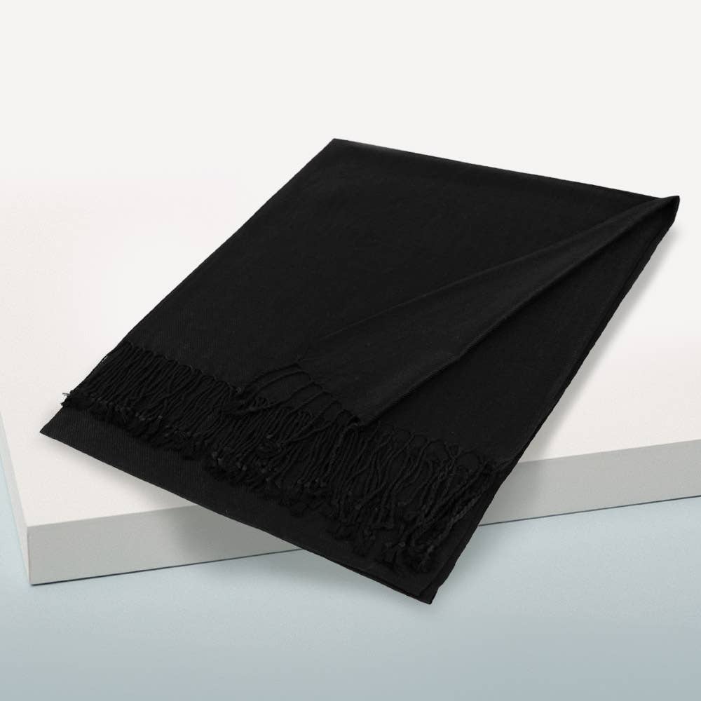 Sensibling Corp. - Vente Écharpe – femme - Écharpe châle unie en pashmina14