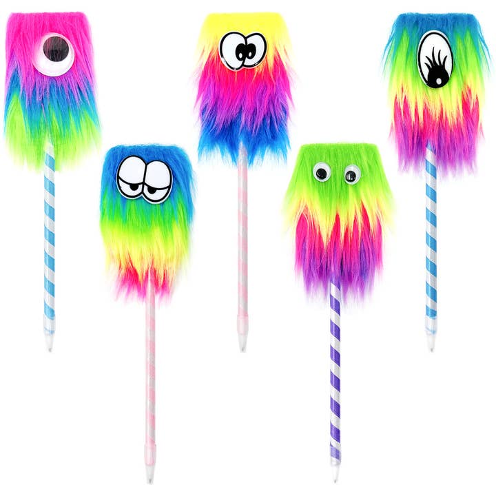 Wrapables.com - Wholesale Pen - Wrapables Fluffy Rainbow Monster Pens (Set of 5)