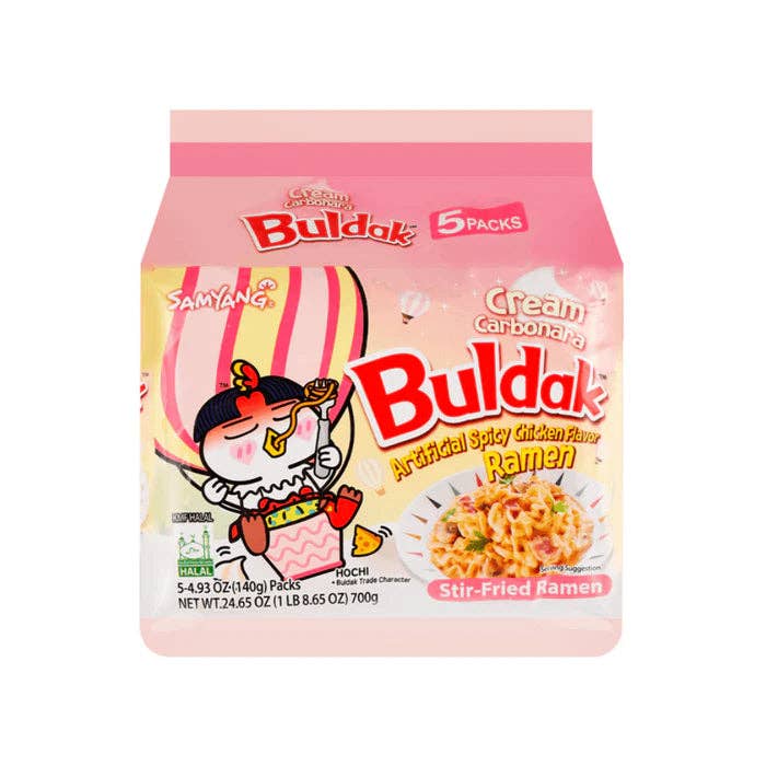 Pops Distro Inc - Wholesale Ramen - Samyang Buldak Cream Carbonara Spicy Chicken Ramen (140g) (Korea) 5-pack