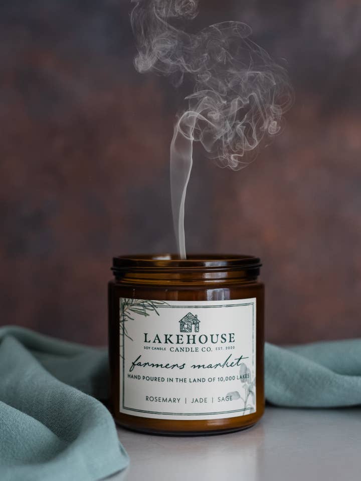 Mercado dos fazendeiros por atacado de Lakehouse Candle Co.