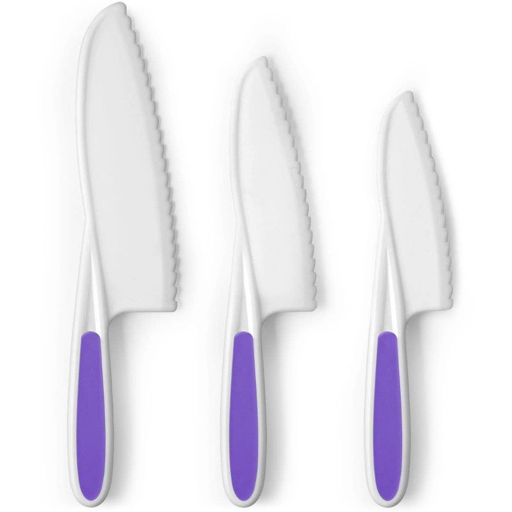 Zulay Kitchen - Wholesale Knife Set - Safety Knife Set for Kids – 3-Piece Montessori Kitchen Tool11