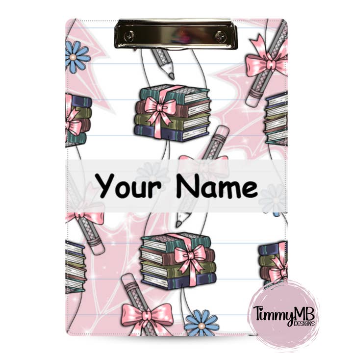 Coquette Potloden & Boek - Aangepast Klembord voor wholesale door TimmyMB Designs