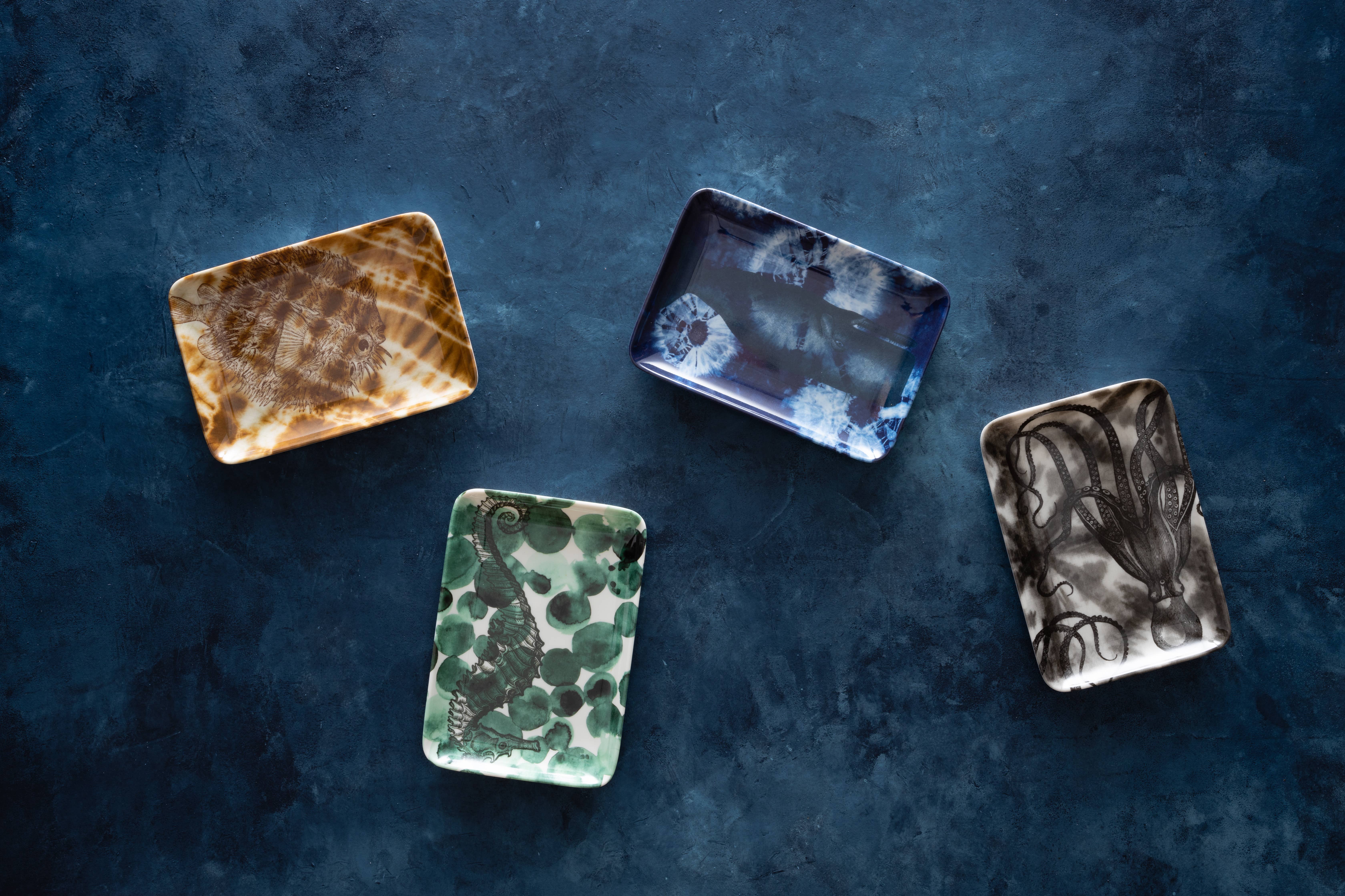 THOMASPAUL - Wholesale Jewelry Dish - SHIBORI PUFFER FISH SOAP DISH/TRAY1