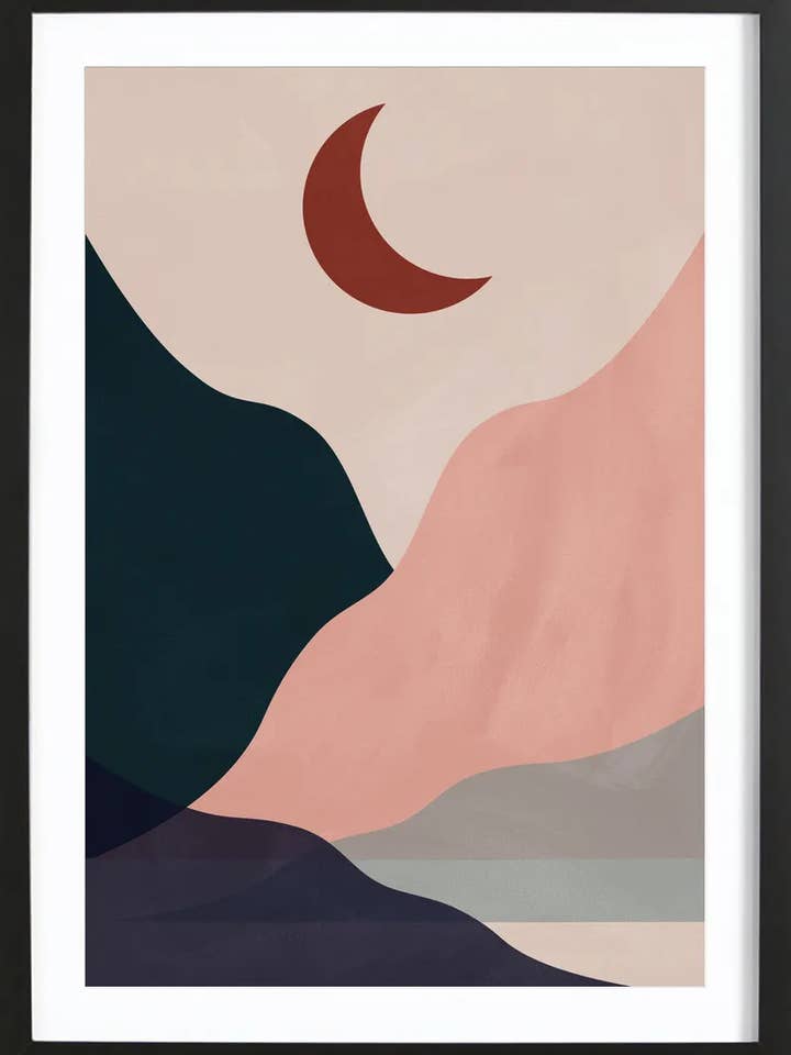 Hillscape - Premium Poster gerahmt für den Großhandel von JUNIQE