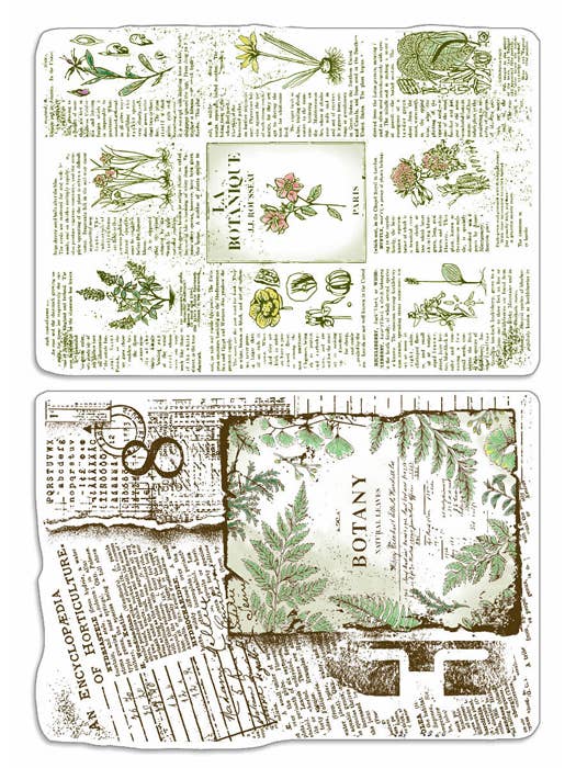 Ciao Bella Clear Stamp Set 4"X6" Botanical Horticulture for wholesale by Ecstasy Crafts Distributing
