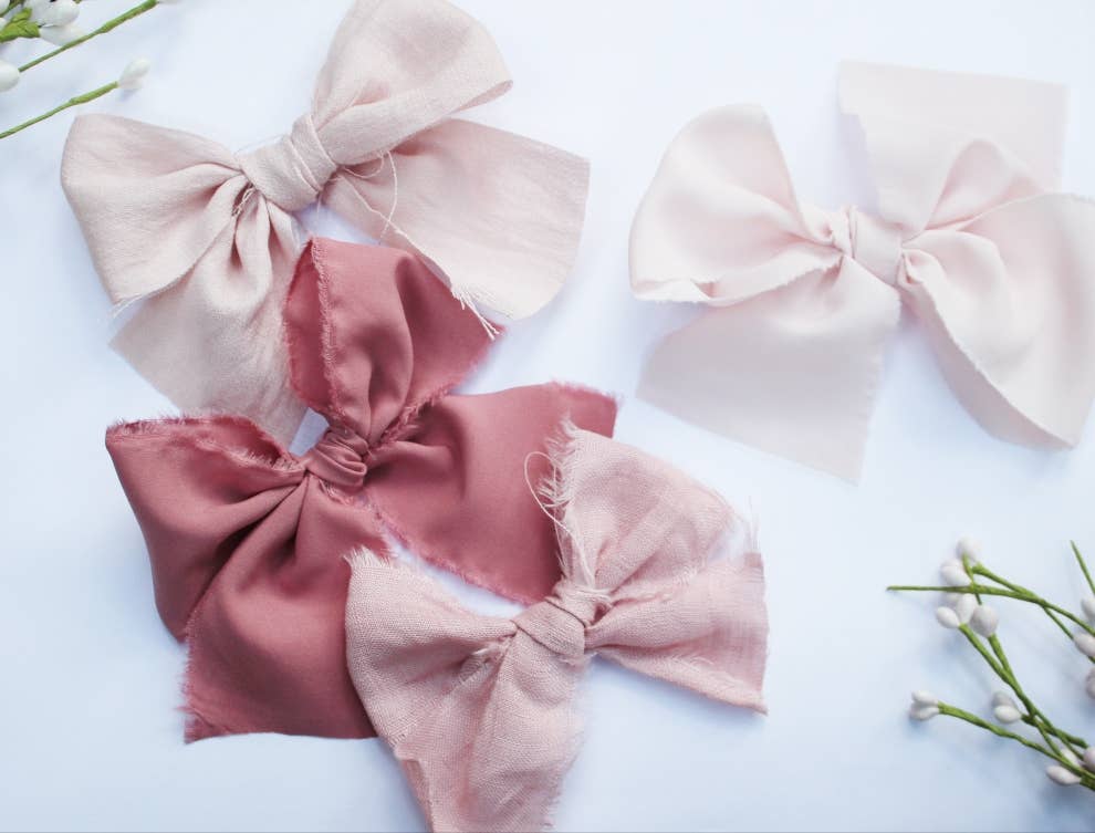 Headband or Clip SWIM BOW Blush Pink Baby Bow