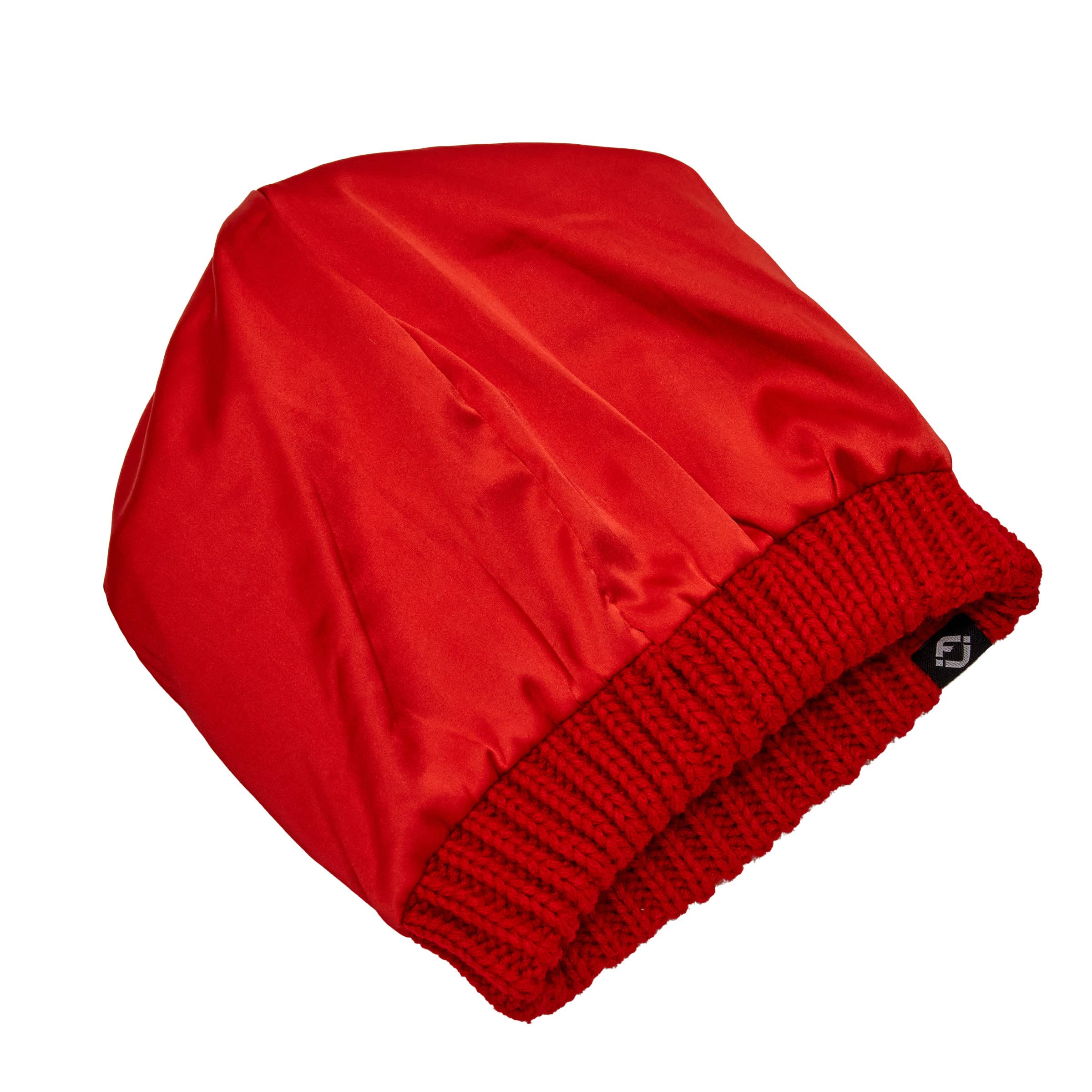Funky Junque - Wholesale Beanie - Women's - FJ Satin Lined Solid Ribbed Beanie - Red3
