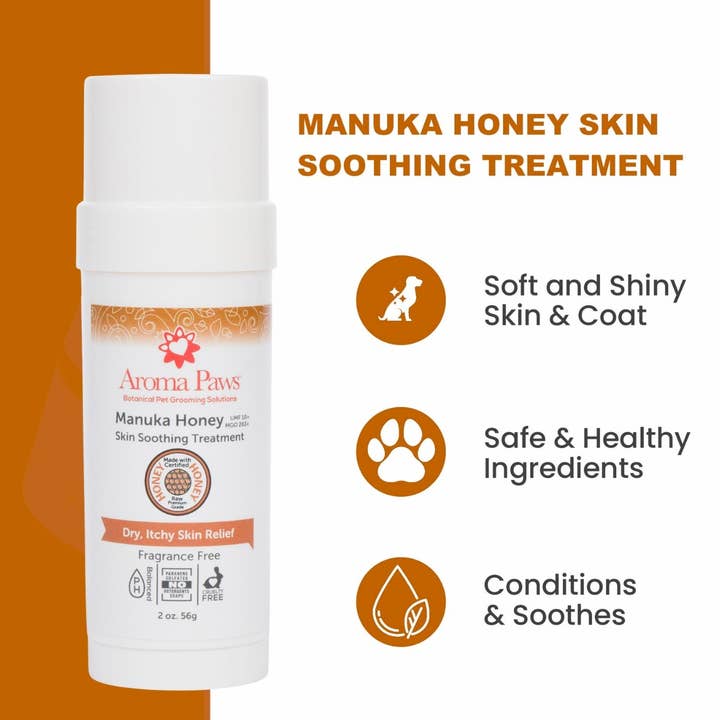 Aroma Paws - Wholesale Pet Grooming Aid - Dog - 2oz. Manuka Honey Skin Soothing Treatment Roll on Applicator3