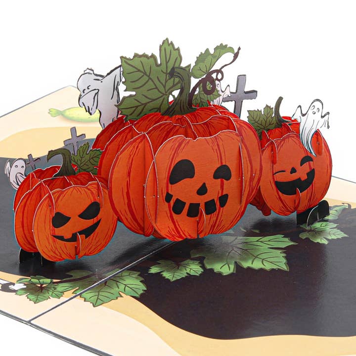 Halloween Pumpkins Pop Up Card for wholesale by Liif Pop Up Card