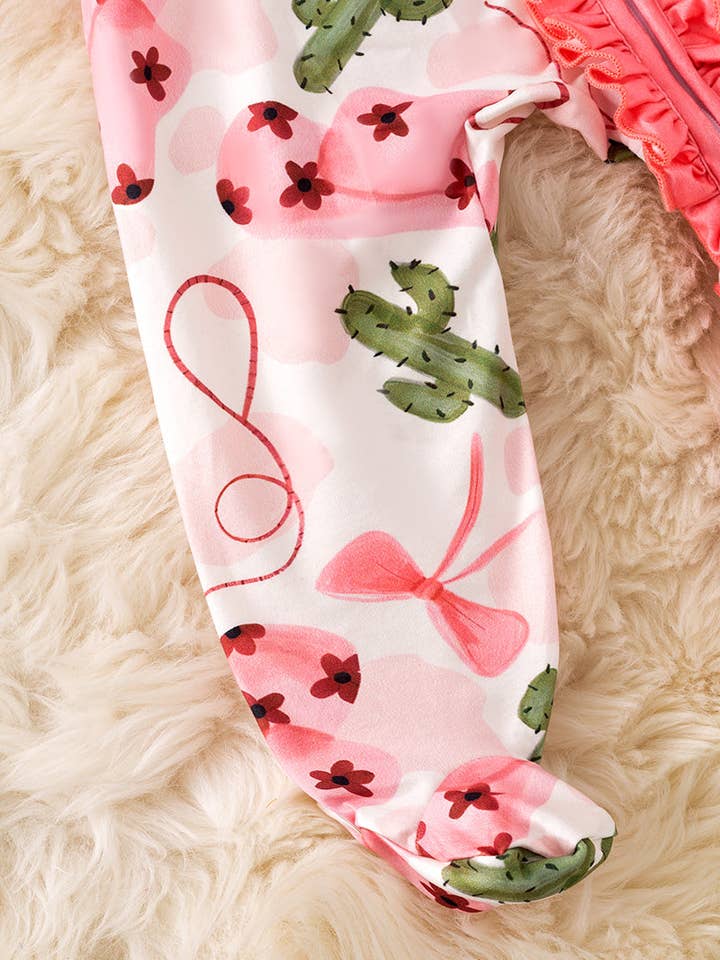 Kids Charm Online - Vente Barboteuse – bébé - Cactus occidental imprimé sur body pour bébé. RPG52266 AMY2