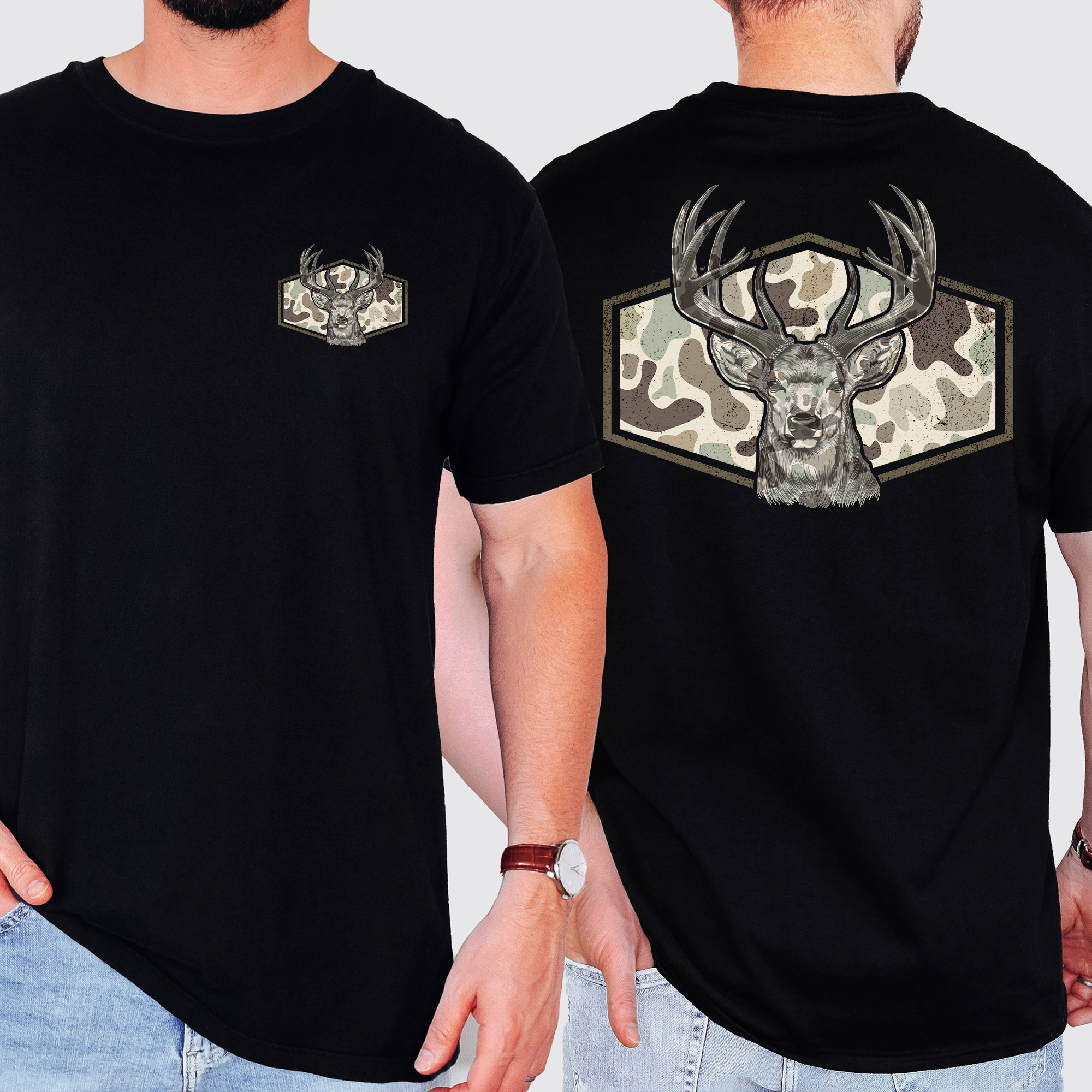 Refinery Number One LLC – Engroshandel Grafisk t-shirt - Unisex – Hjortejagt Far, Fars Dag, Mand, Fyr Gave T-Shirt0