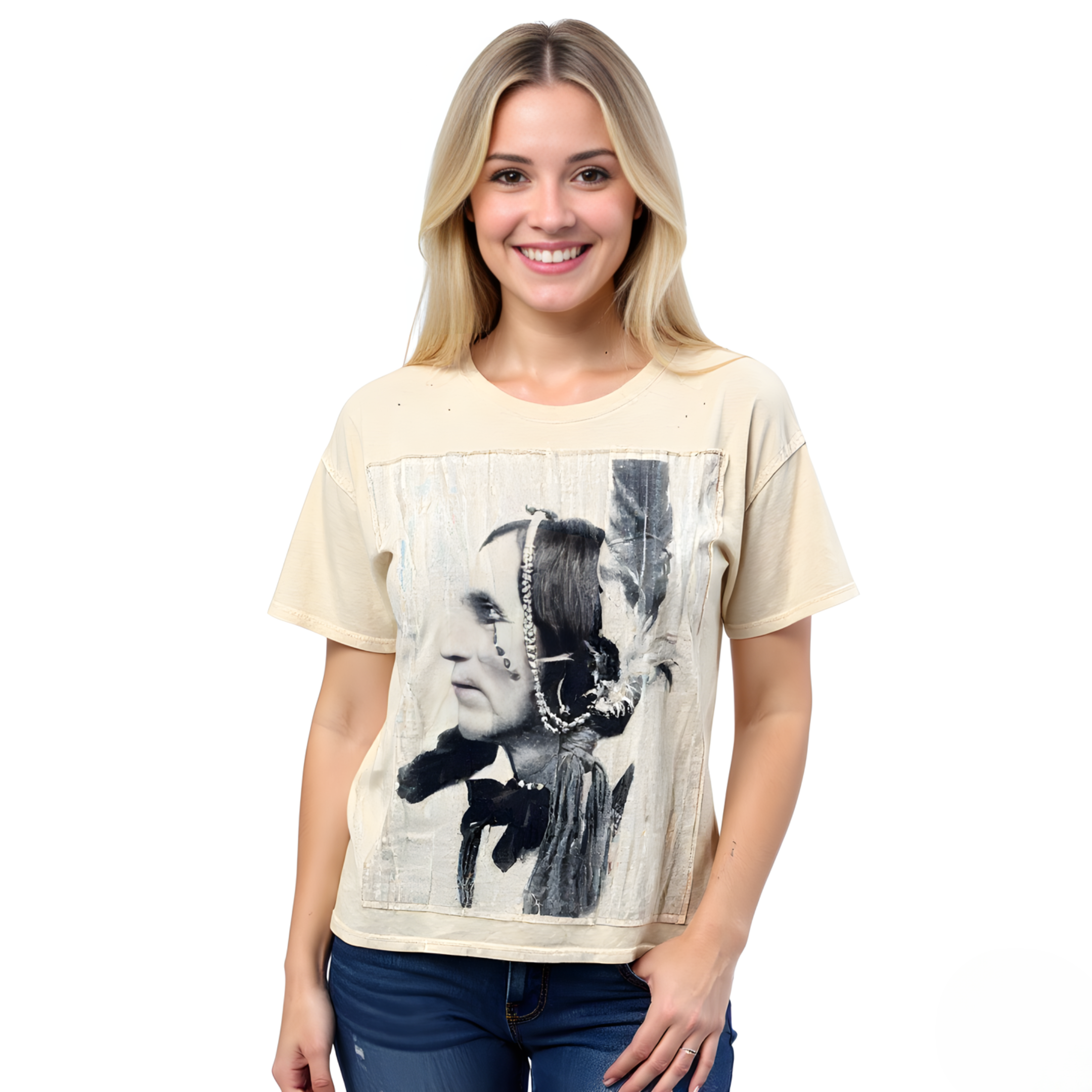 LeParisPetit by I Love Linen - Wholesale Screen Printed T-Shirt - Women's - Tee with Native American Print2