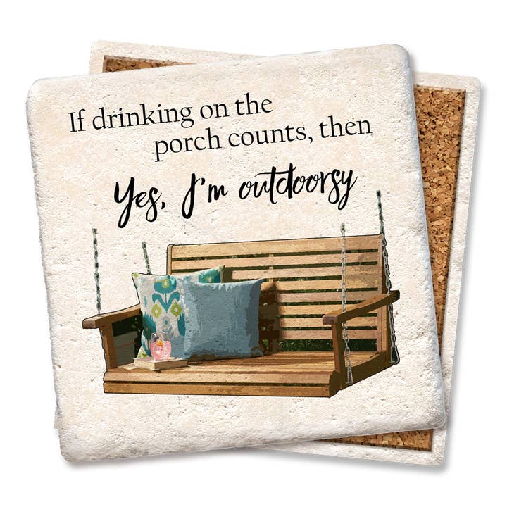 Tipsy Coasters & Gifts - Wholesale Coasters - Drink Coaster I'm Outdoorsy Coaster