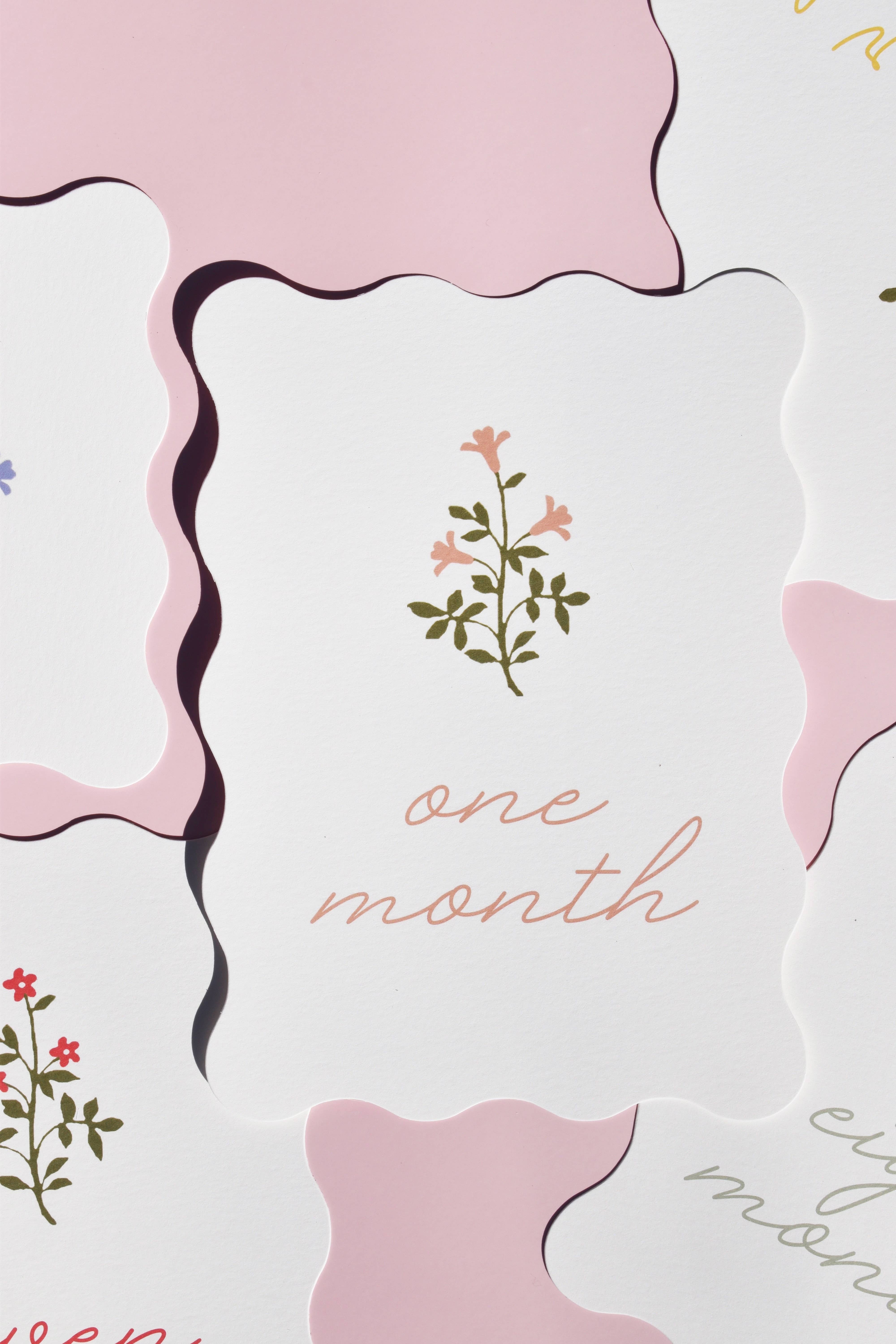 Lilypad Design Co. - Wholesale Milestone Art/Keepsake - Kids & Baby - Floral Milestone Cards1