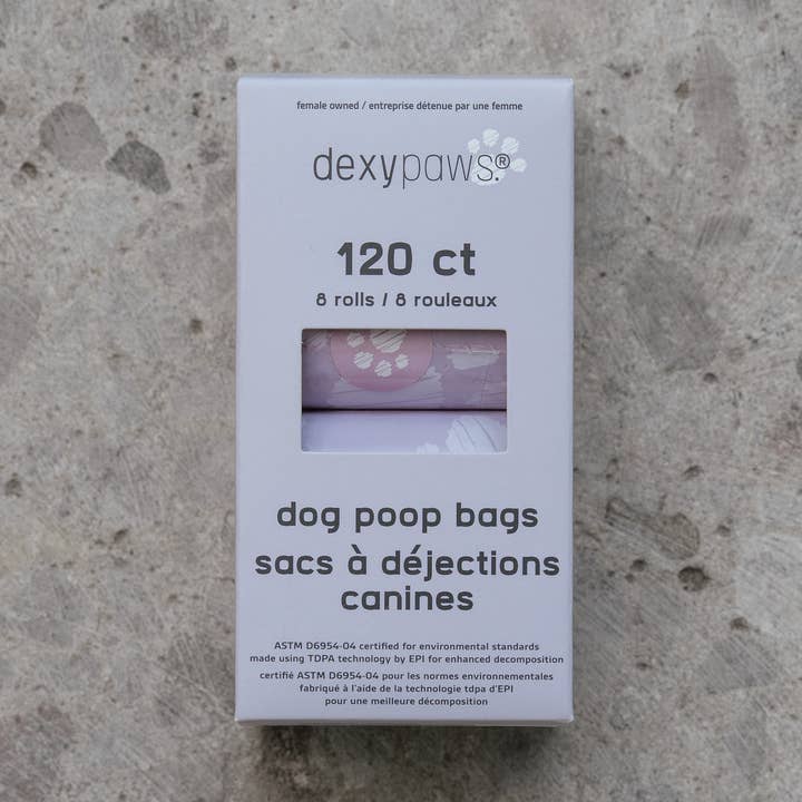 dexypaws - Vente Sac à déjections canines - Sacs à excréments lilas0