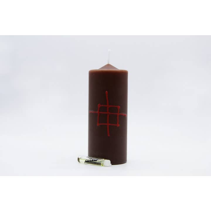 Las Velas de Mariano - Wholesale Votive Candle - Diosa Justicia Double Cargo Candle1