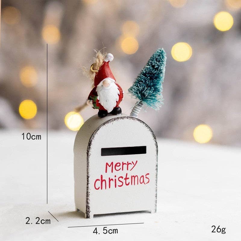 UZ Wholesale Store - Wholesale Ornament - Iron Christmas Tree Mailbox Decoration Ornament7