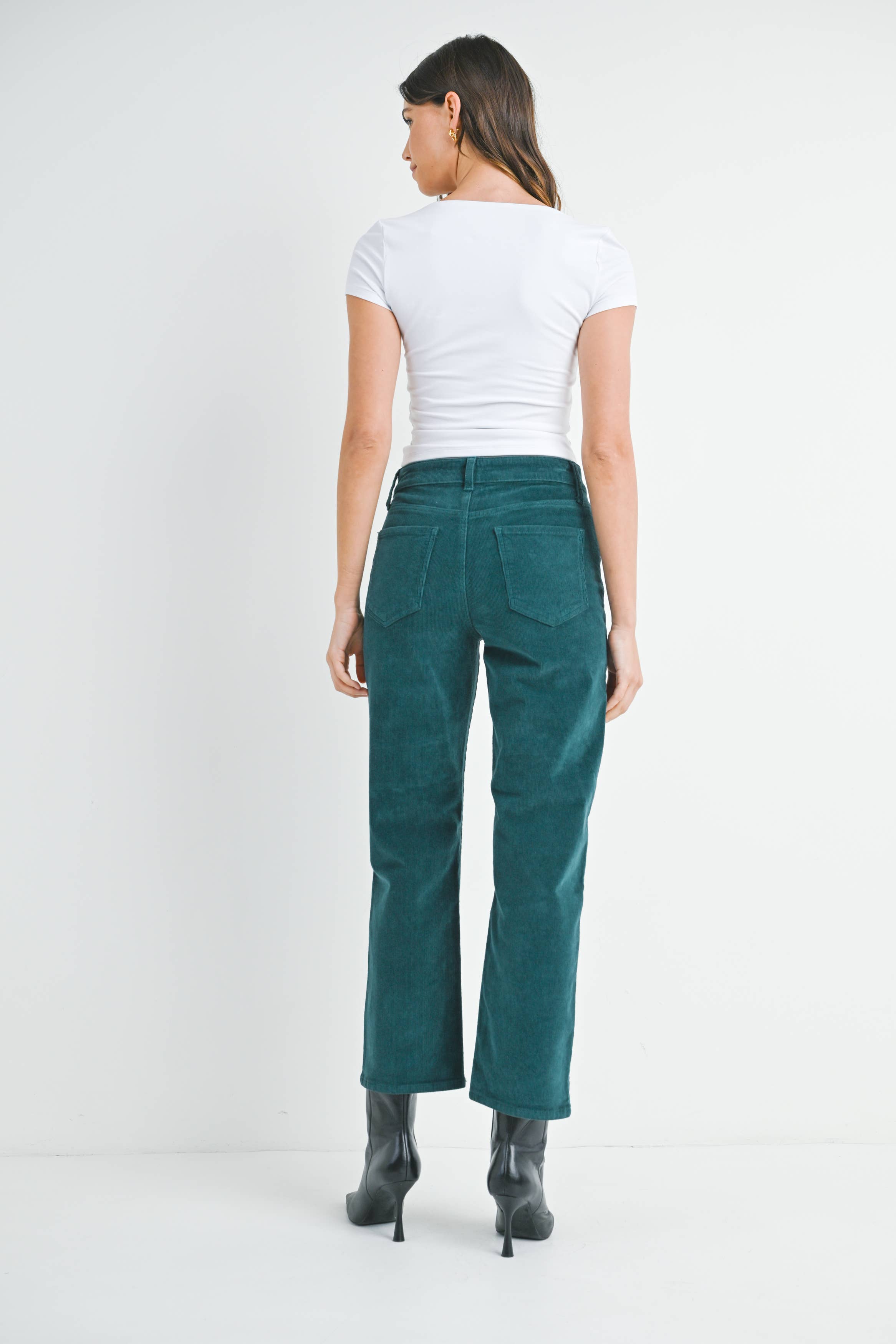 JBD - Wholesale Pants - Women's - DP502J-C - EMERALD - Straight Leg Corduroy3