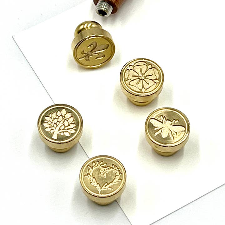 Brass Wax Seal Dies -popular symbols- no handle for wholesale by Freund Mayer & Co.