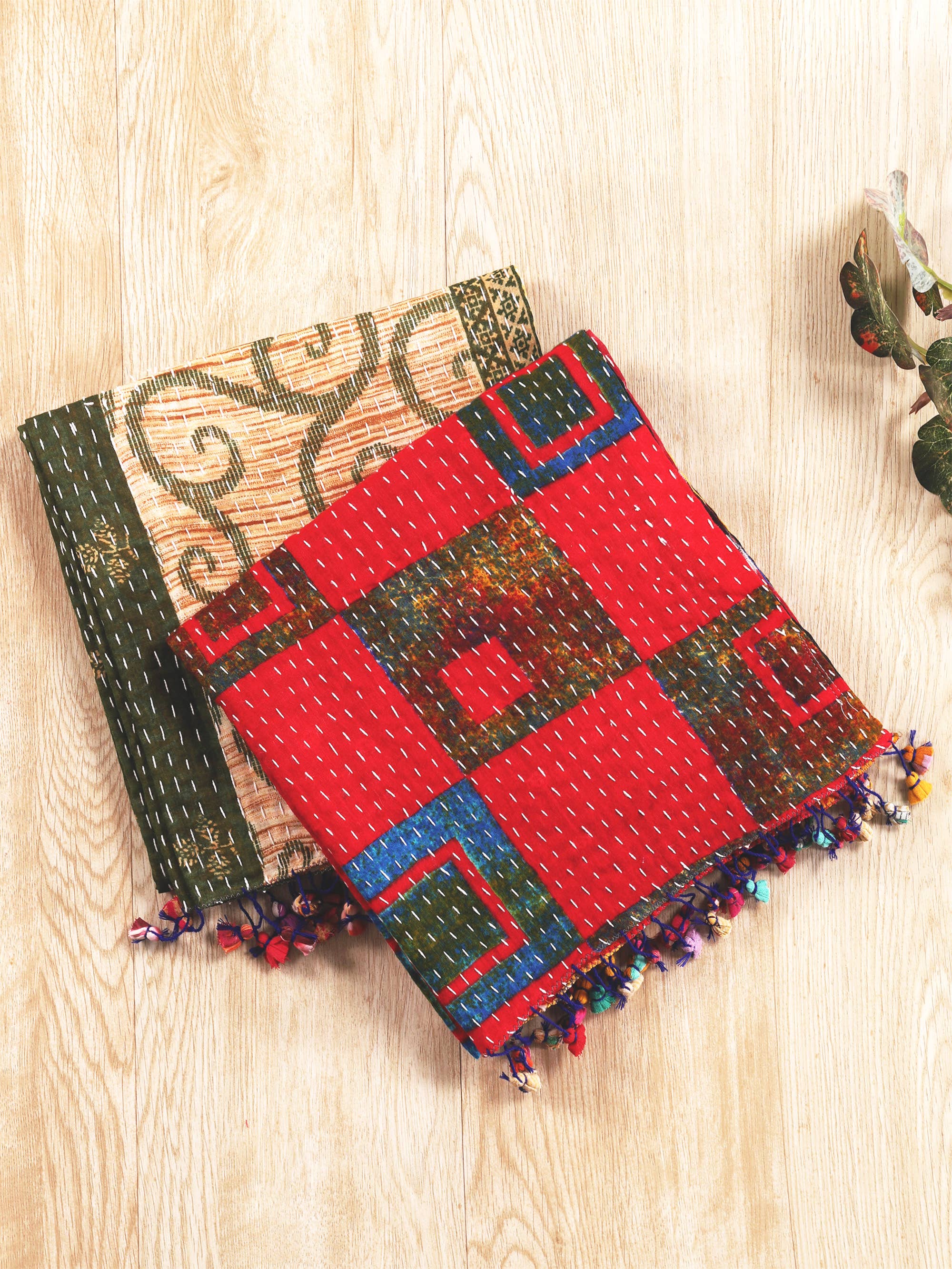 Sevya Handmade – Großhandel Schal – Damen – Cotton Kantha Schals7