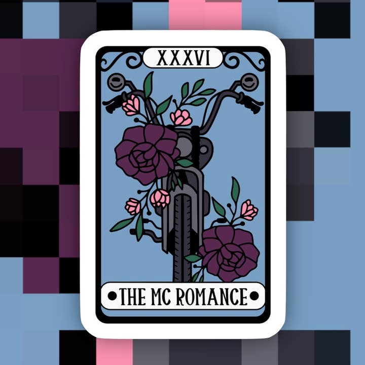 Autocollant de tarot The Motorcycle Book pour la vente par Ace the Pitmatian Co