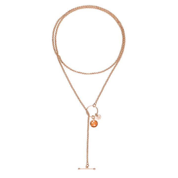 SVENJA ketting lange schakels van Marjana von Berlepsch in roséverguld zilver voor wholesale door Marjana von Berlepsch