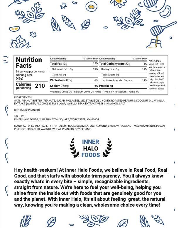 Inner Halo Foods – wholesale Granola – PB&J Crunch Granola - Artisanal, 20 x 4oz1