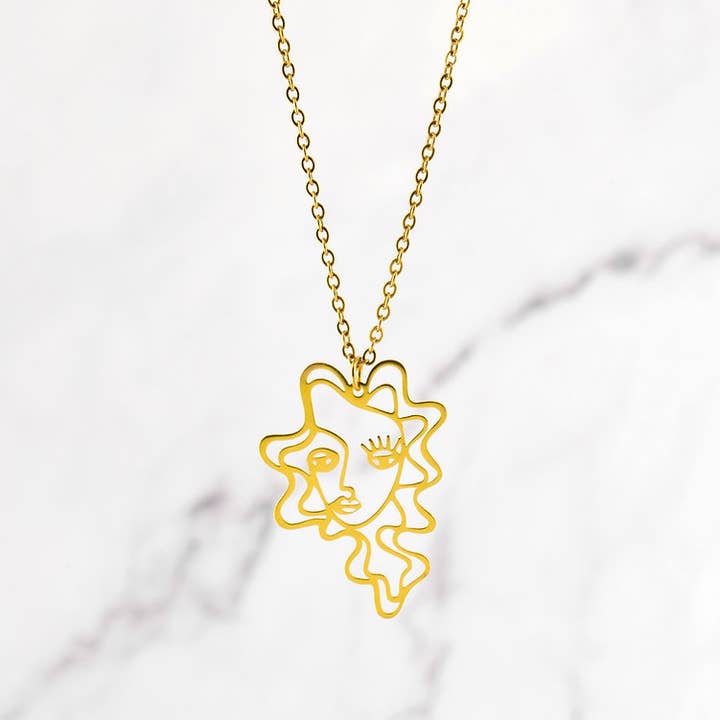 Angiie – Großhandel Kette mit Anhänger/Charm – Viso Halskette1