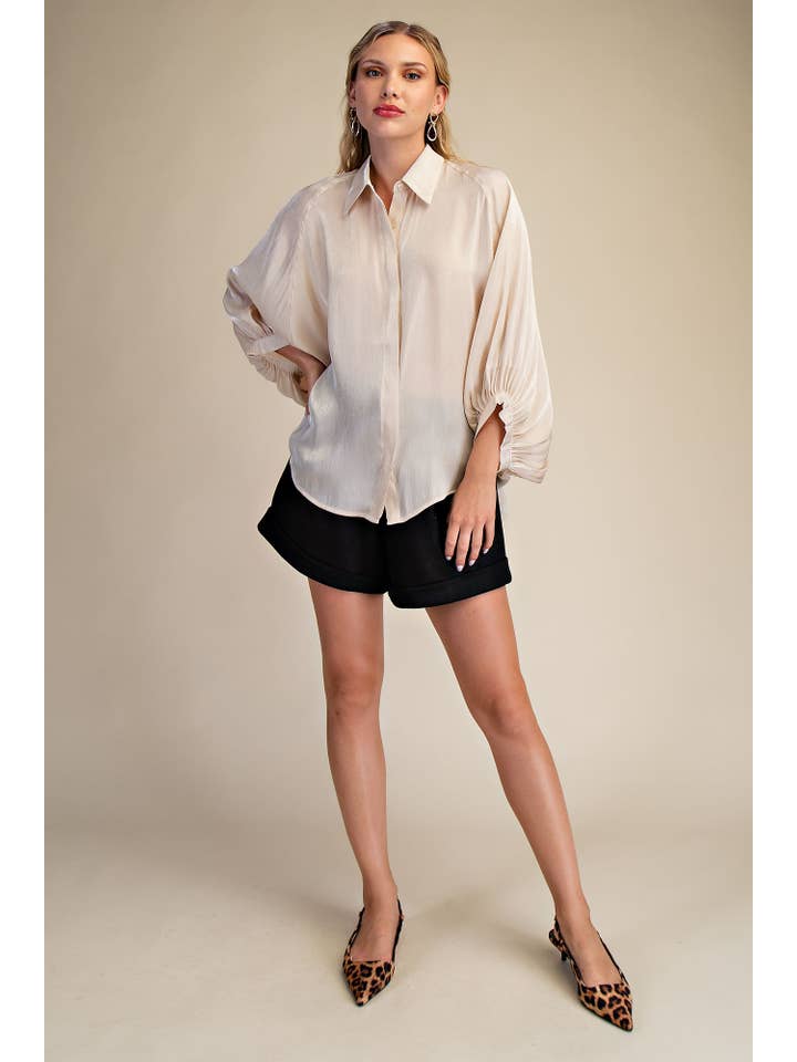 Glam - Wholesale Button Down Shirt - Women's - Button Front Shirt8