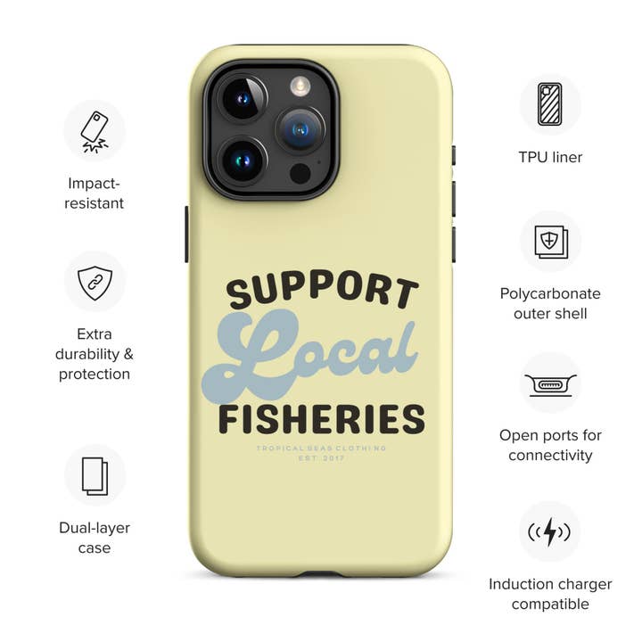 Funda rígida para iPhone® de Local Fisheries para venta al por mayor de Tropical Seas Clothing