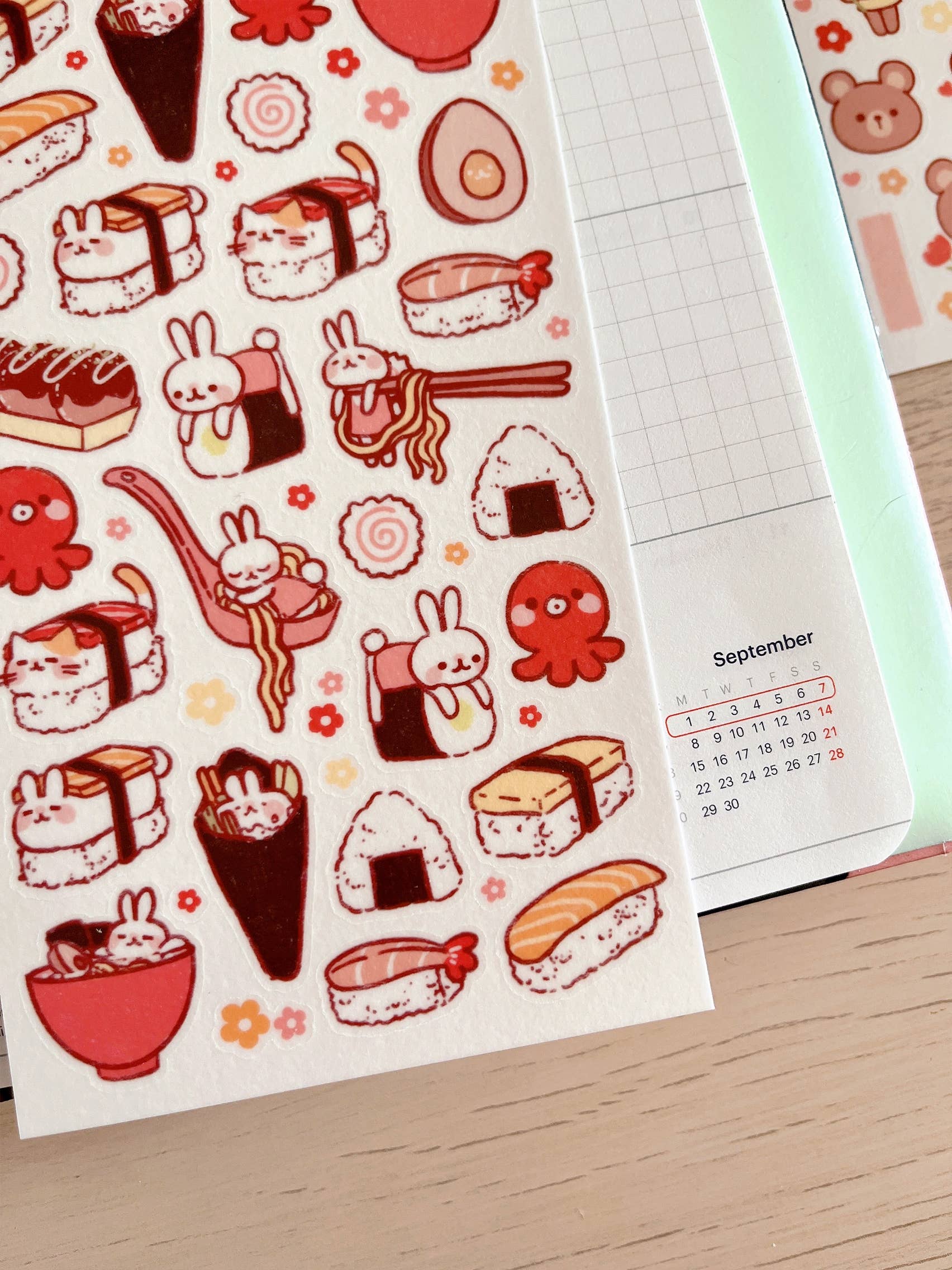 Cherry Rabbit - Wholesale Sticker - Sushi & Rabbits Sticker Sheet no.0252