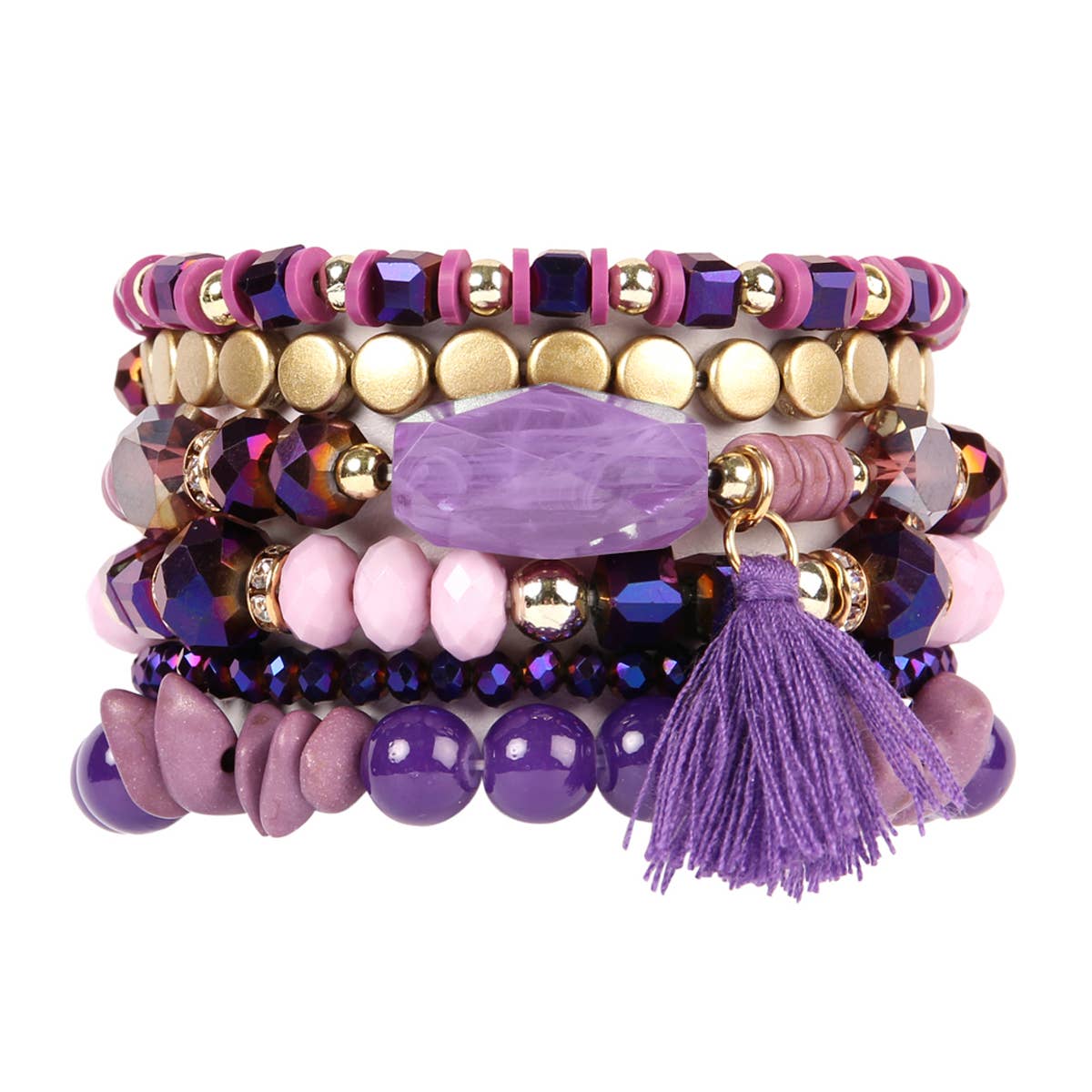 MYS Wholesale Inc - Wholesale Beaded Bracelet - Boho Charm Tassel Bracelet11