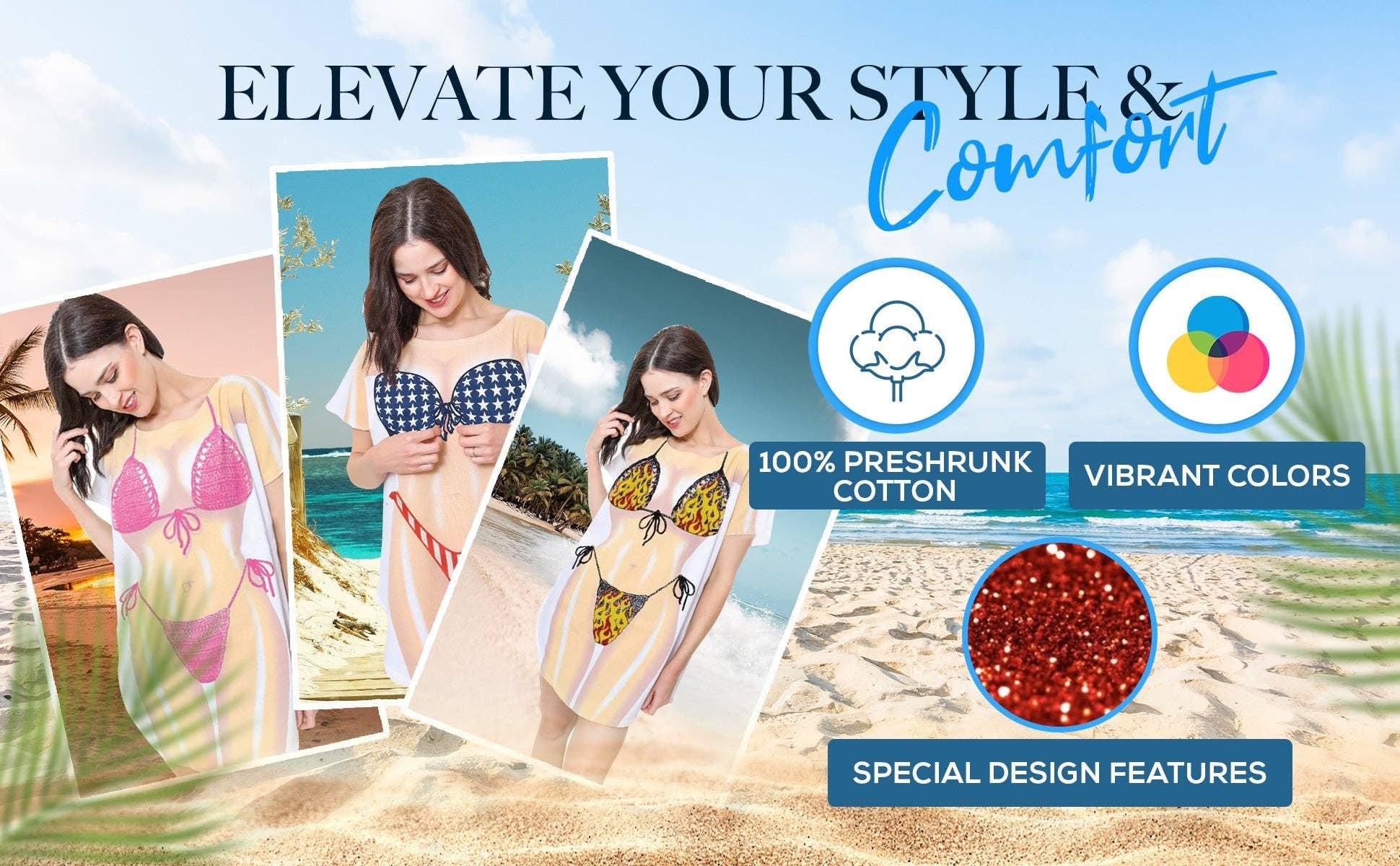 LA Imprints - Wholesale Swim Cover Up - Women's - LA Imprints Fantasy Coverup Stars and Stripes Bikini Body Co3