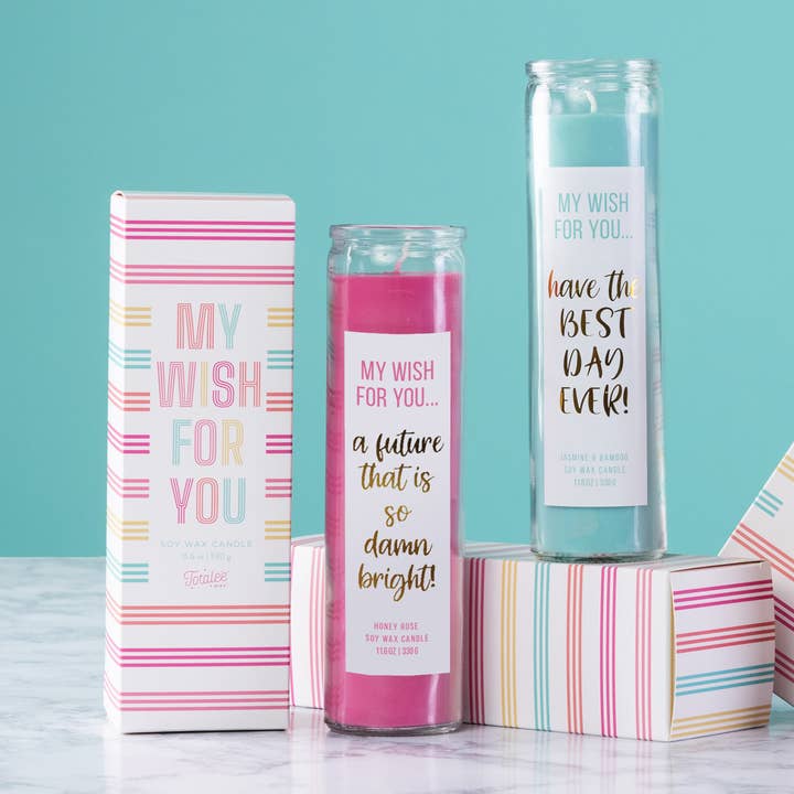 Blue A Future That's Bright My Wish Candle-Jar Candle for wholesale on Faire2