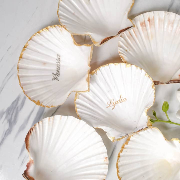 Tonkin Handicraft - Wholesale Decorative Tabletop Object - DECOUPAGE CLAM - Painted shell2