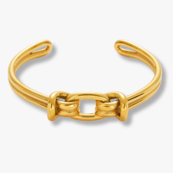 Héritage Link Cuff for wholesale by Liv Bella Vita | European Inspired Waterproof Jewelry