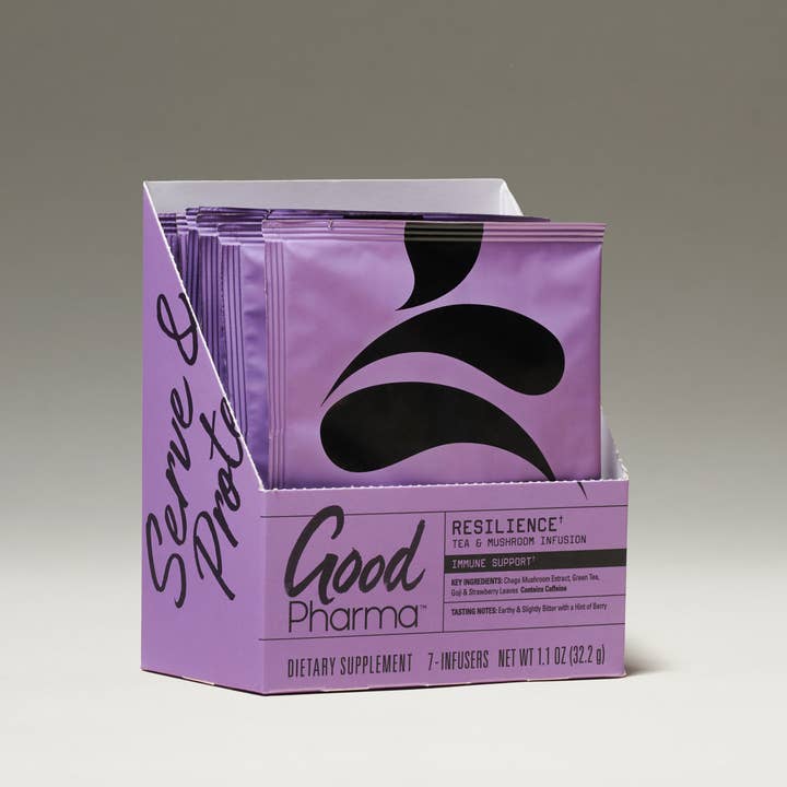 Good Pharma - Wholesale Health/Detox Tea - Resilience - Green Tea + Chaga Mushroom Infusion1