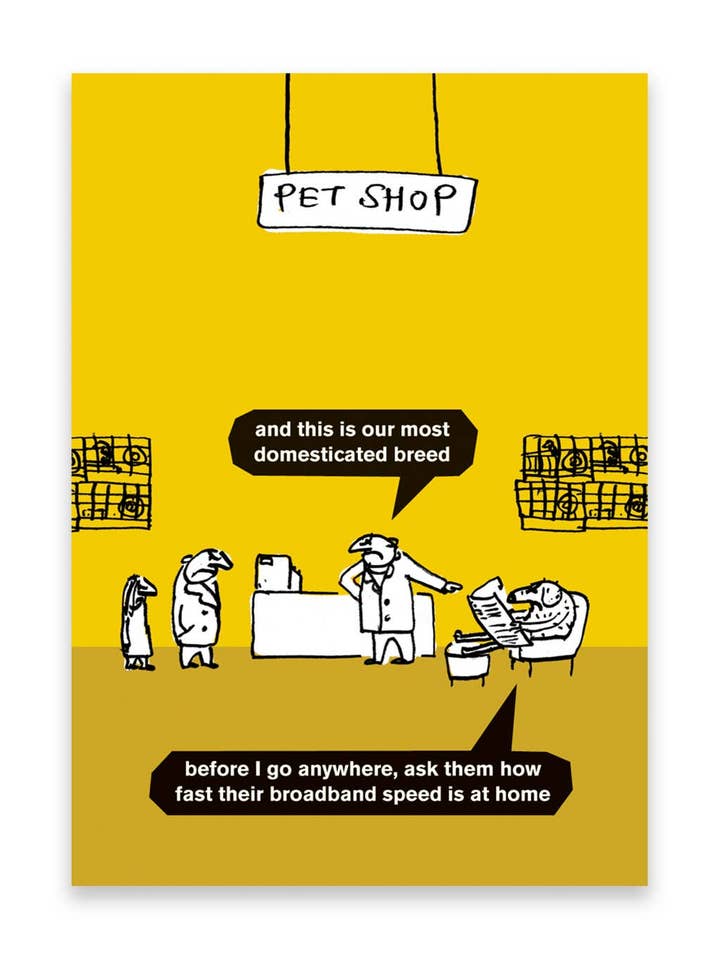Poster A3 Funny Dogs Pet Shop da Modern Toss por atacado de Brainbox Candy
