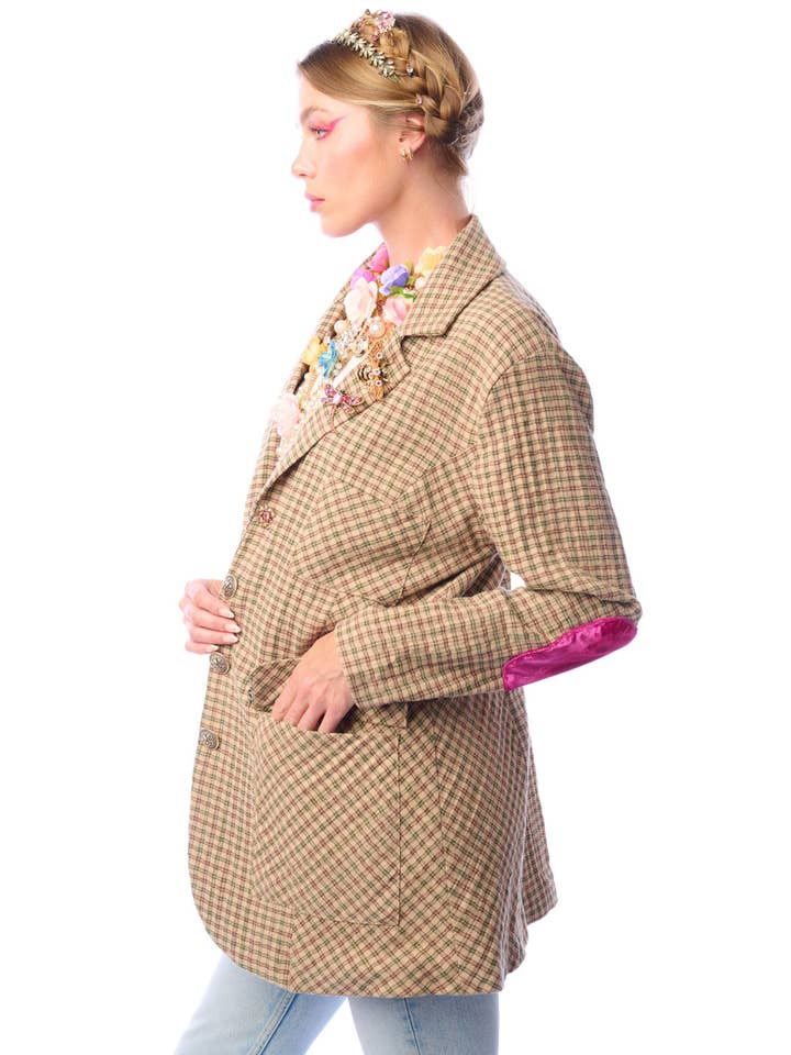 Aratta | Women's Fashion - Wholesale Blazer - Women's - Diana Beige Floral Blazer | Plaid Blazer | Flowery Jacket28