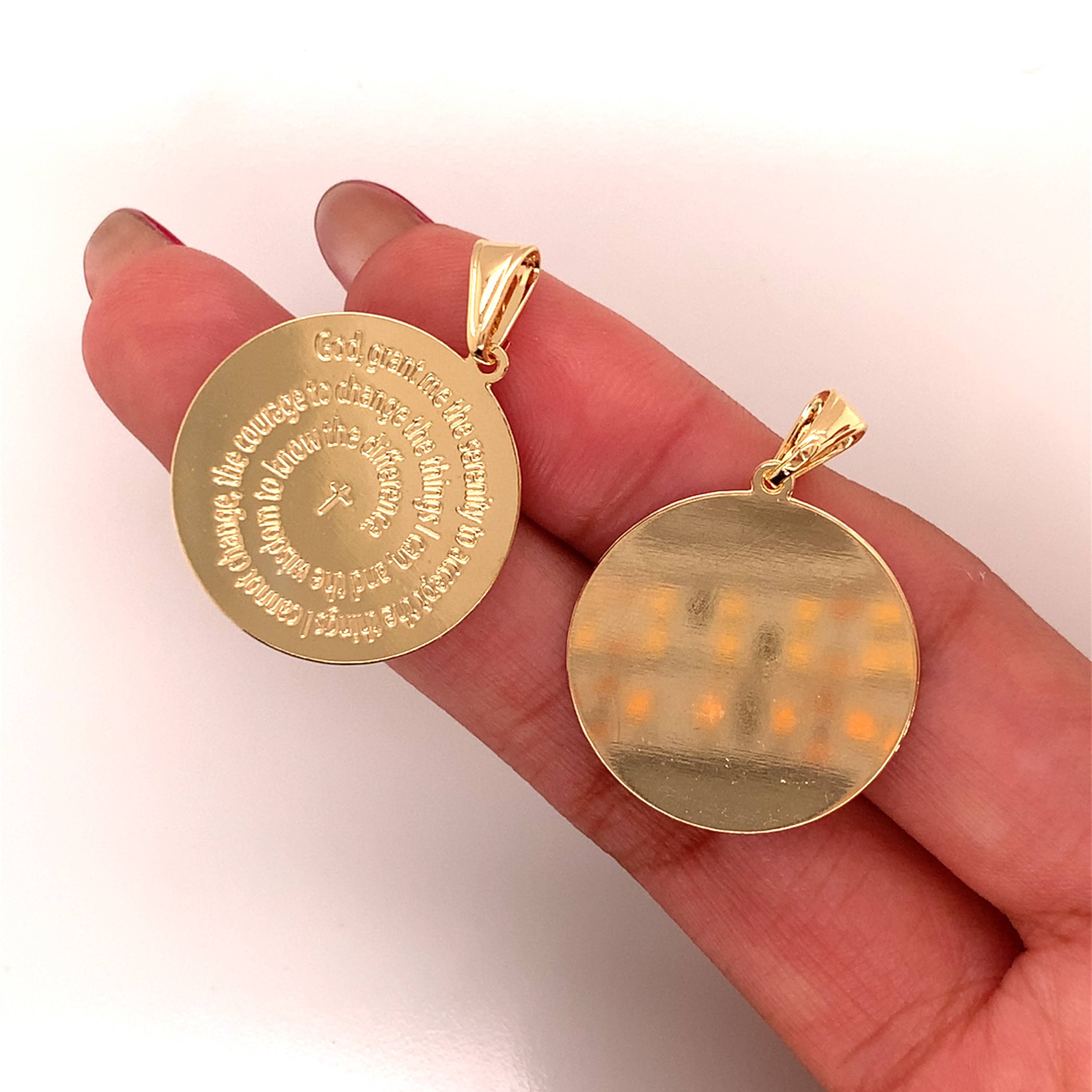 The Bead Bazaar - Wholesale Individual Charm/Pendant - Serenity Prayer Charm, Prayer for Serenity Pendant4