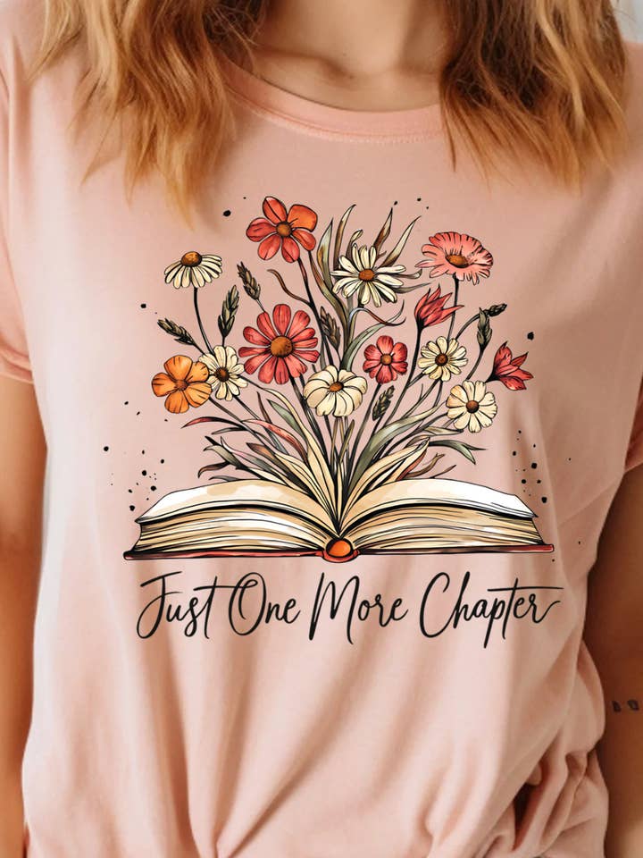 Kiki's Boutique - Wholesale Screen printed t-shirt – Women′s - Just One More Chapter Tee 2